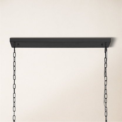 Nivislight Alabaster Rectangular Chandelier 55"