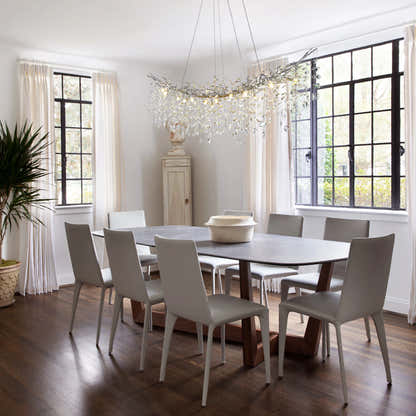 Frostleaf Kristall-Kaskaden-Baumzweig-Linear-Kronleuchter 55"