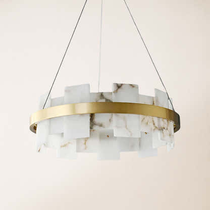 Calia Halo Alabaster Round Chandelier