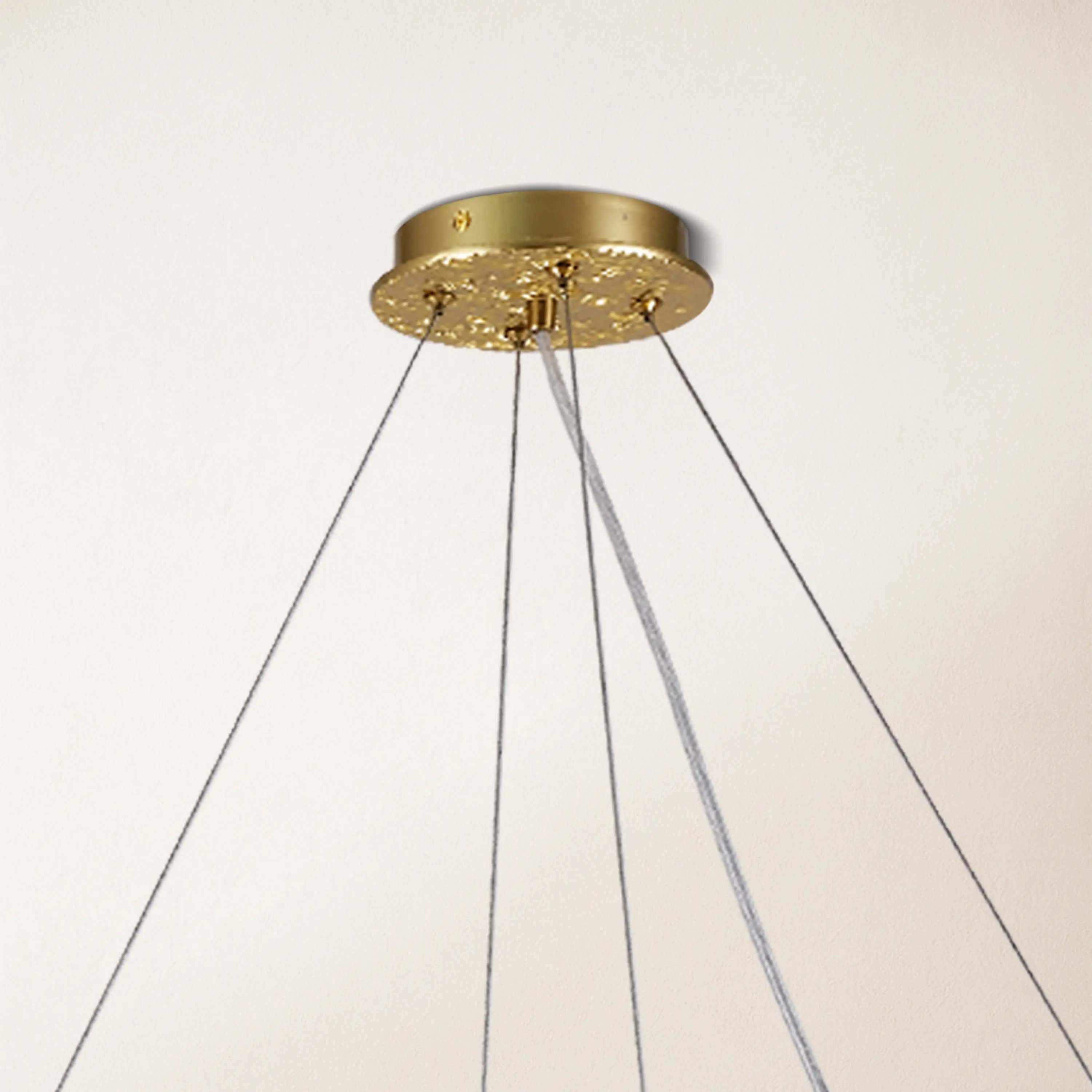 Frostleaf Kristall-Kaskaden-Baumzweig-Linear-Kronleuchter 55"