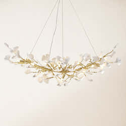 Twilight Branches Ceramic Glow Rectangular Chandelier 55