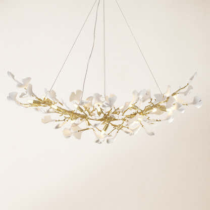 Twilight Branches Ceramic Glow Rectangular Chandelier 55"