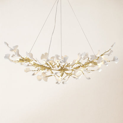Twilight Branches Keramik-Kronleuchter, rechteckig, 139,7 cm