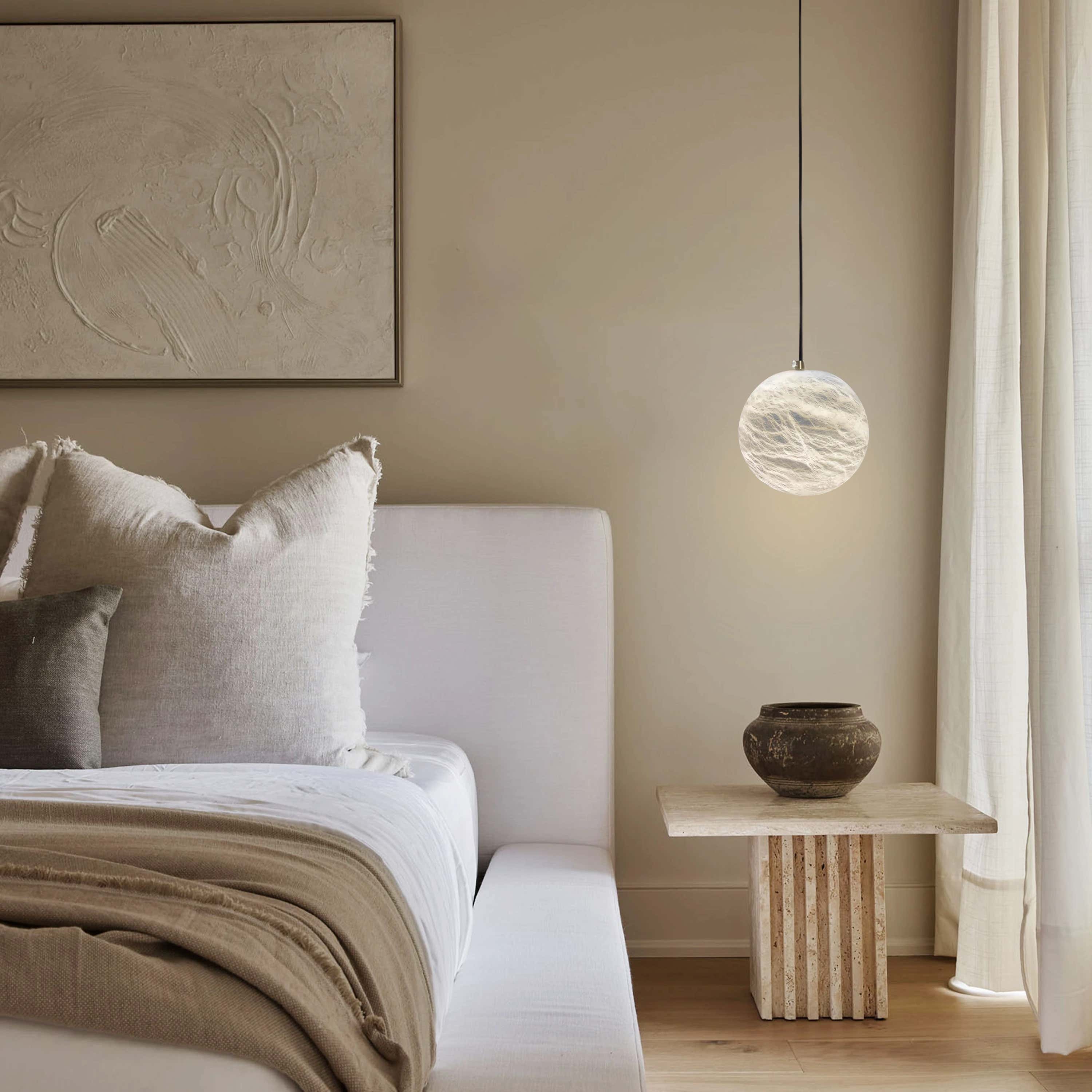 Nami Alabaster Global Ball Pendelleuchte 7"D