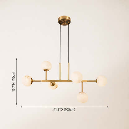 Velorium Alabaster Linear Chandelier