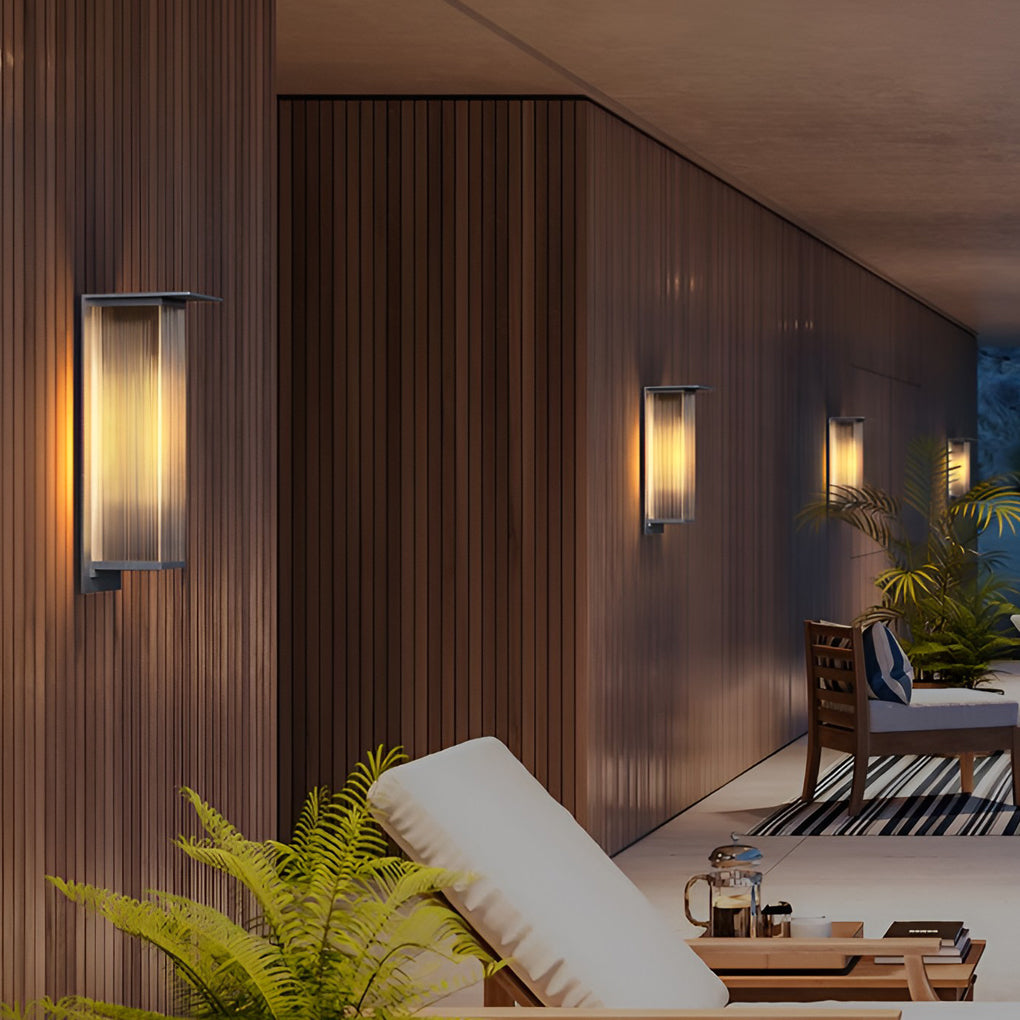 Rechteckige wasserdichte LED 3w moderne Outdoor Solar Wandleuchten Beleuchtung