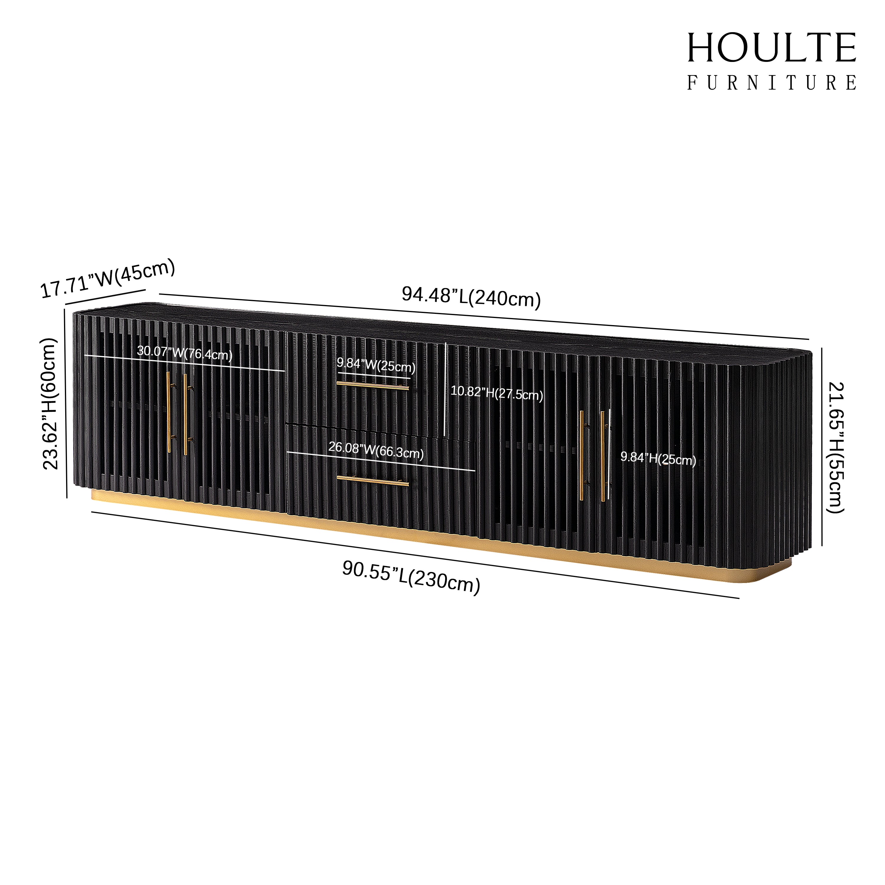 Holton Oak Medienkonsole, 94 Zoll breit