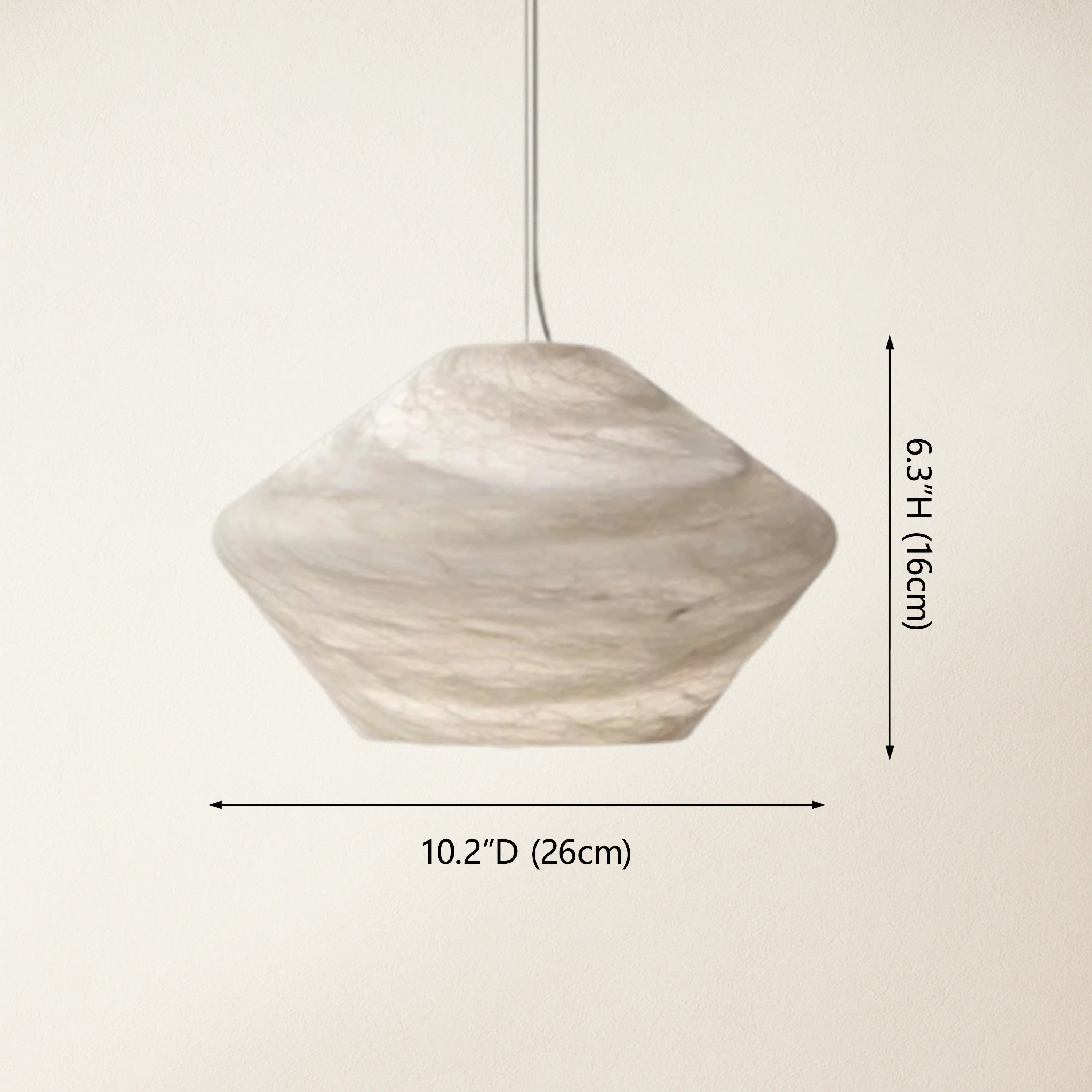 Dadaly Alabaster Popular Small Art Pendant Light 10"W