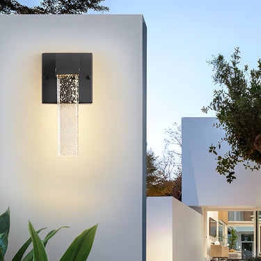 Wasserdichte LED 10W Kristall Schwarz Moderne Außenwandleuchte Außenleuchten