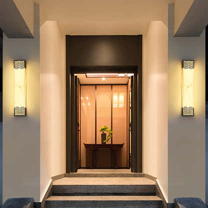 Rechteckige Harz LED wasserdichte Vintage Outdoor Wandleuchten Wandleuchte