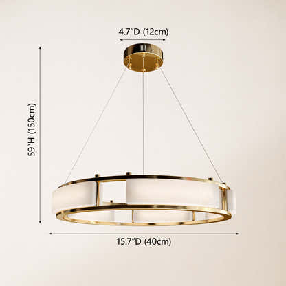 Serenique Qatar Alabaster Round Chandelier