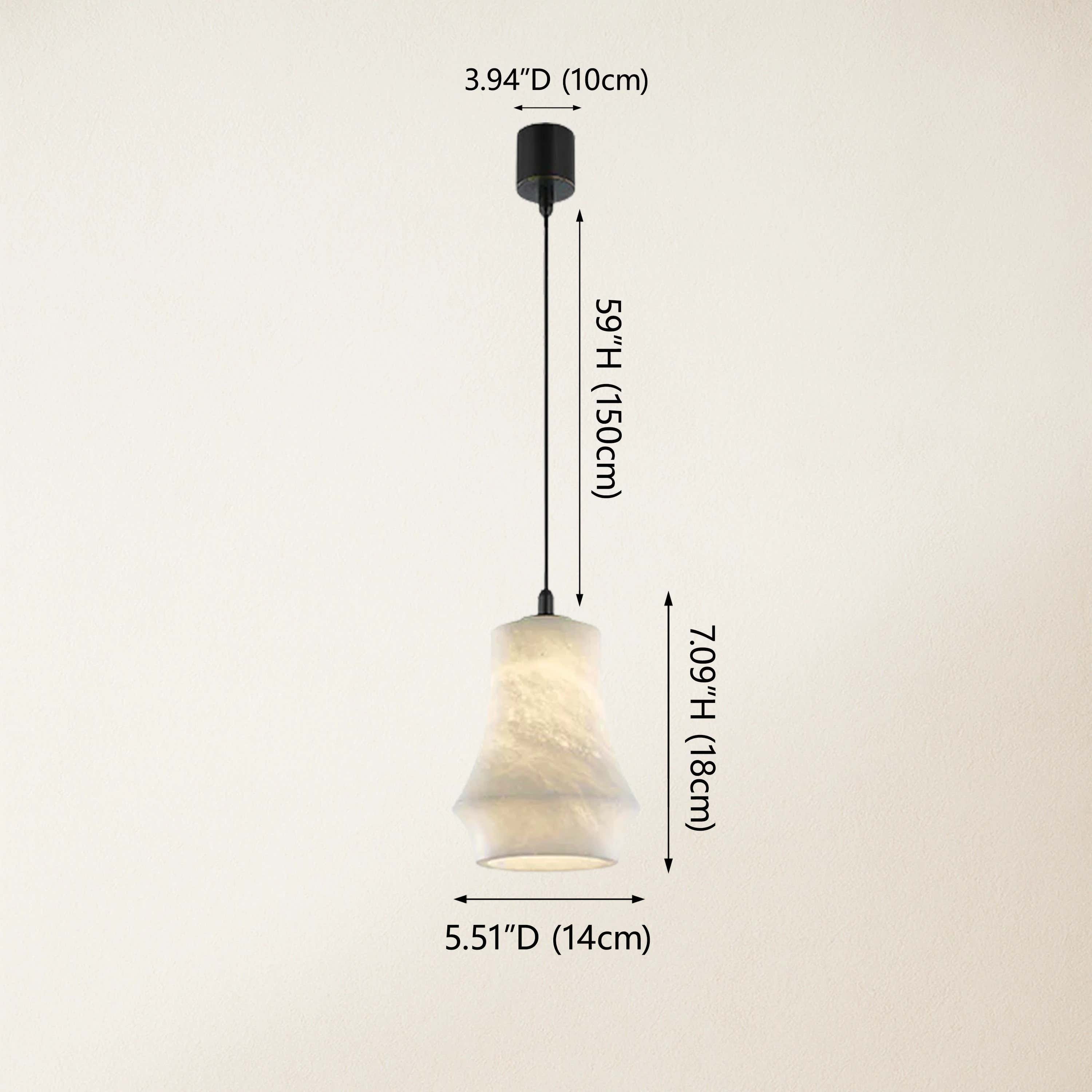 Bloom Alabaster Trio Pendant 7"H