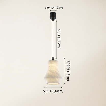 Bloom Alabaster Trio Pendant 7"H