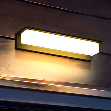 Minimalistische rechteckige wasserdichte LED-moderne Solar-Wandleuchte Außenleuchten