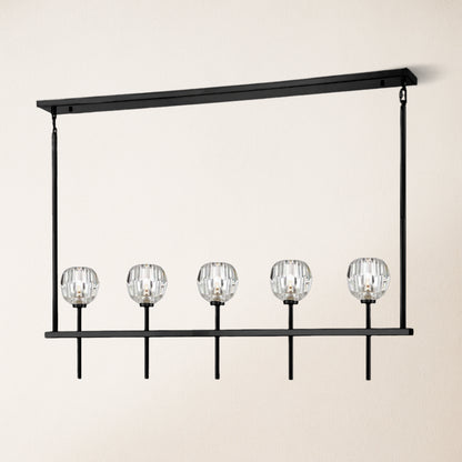 Parisian Crystal Linear Chandelier 46"L