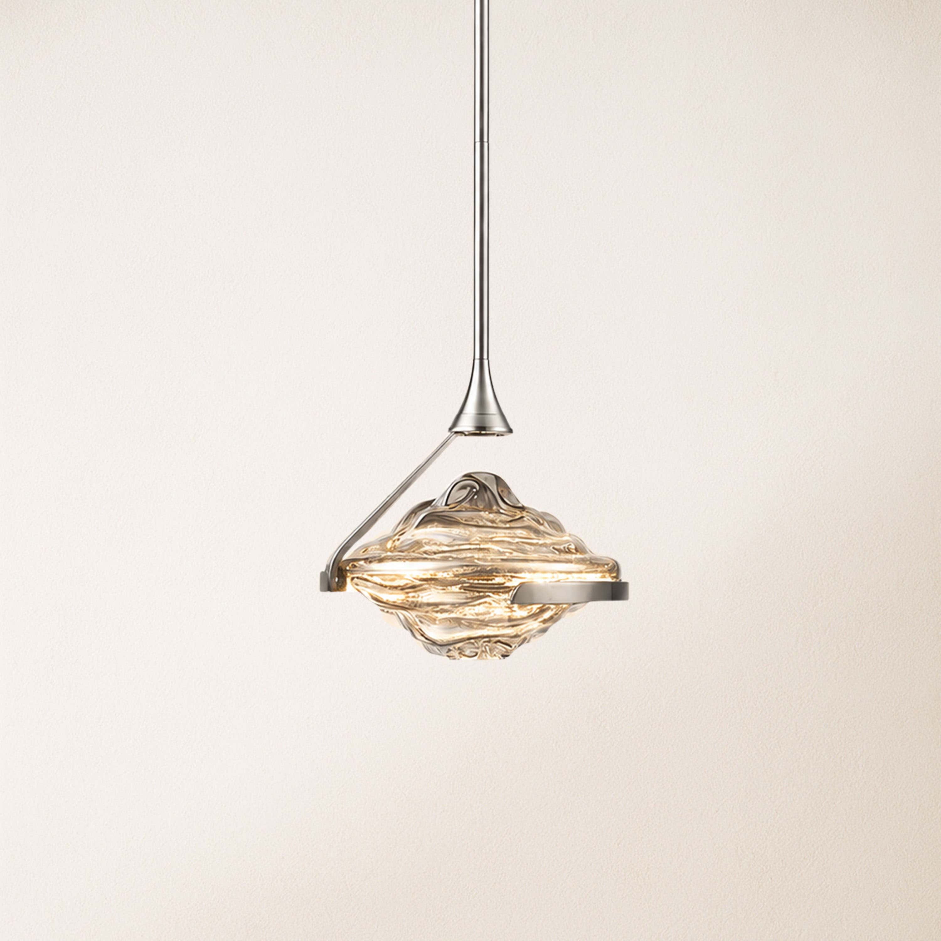 Rivelia Glass Wavy Pendant Light