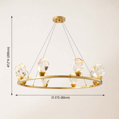 Aurelium Halo Crystal Round Chandelier