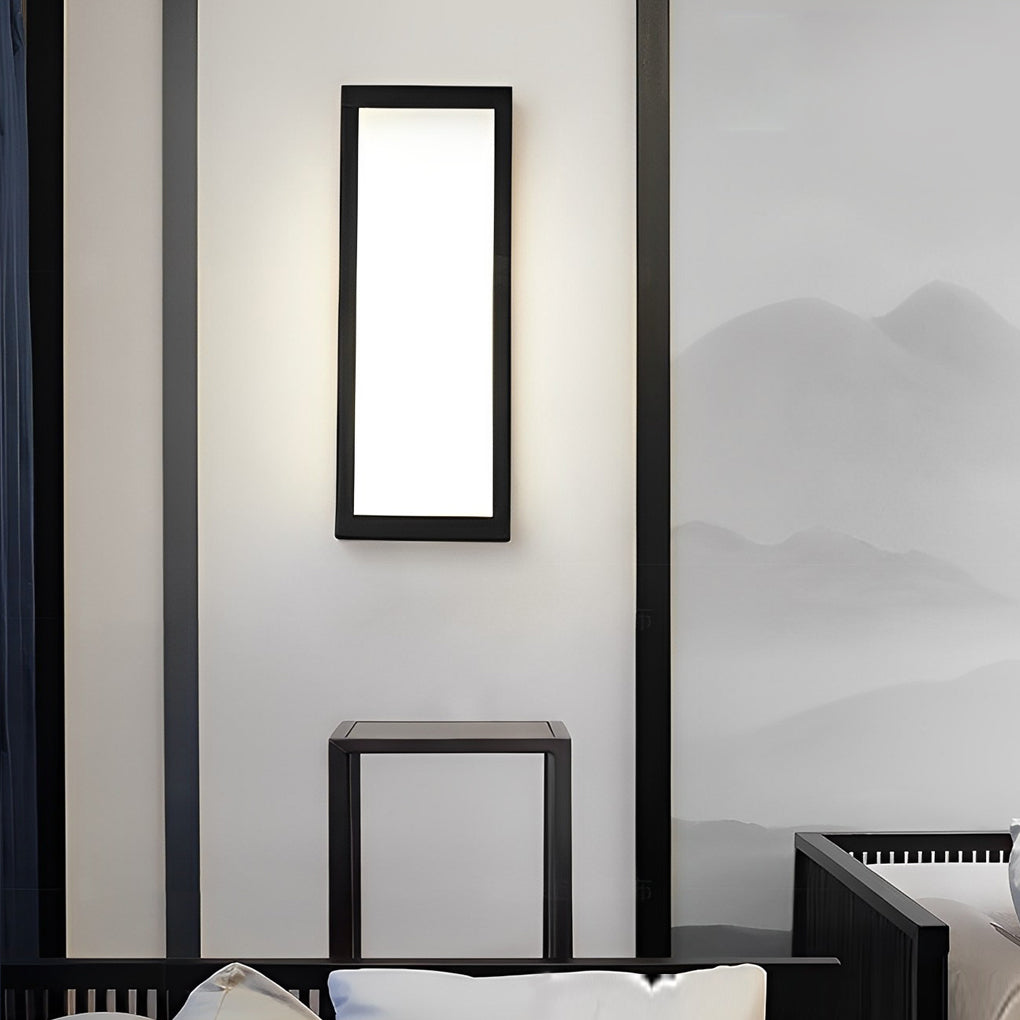 Rechteckige LED wasserdichte schwarze moderne Außenleuchte für den Außenbereich