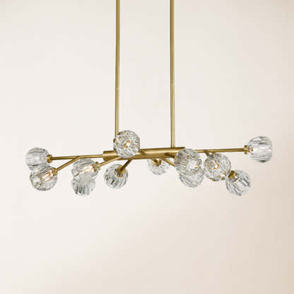 Parisian Crystal Linear Chandelier 48"L