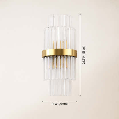 Oryana Crystal Icicle 2-Tier Wall Sconce 7.9"