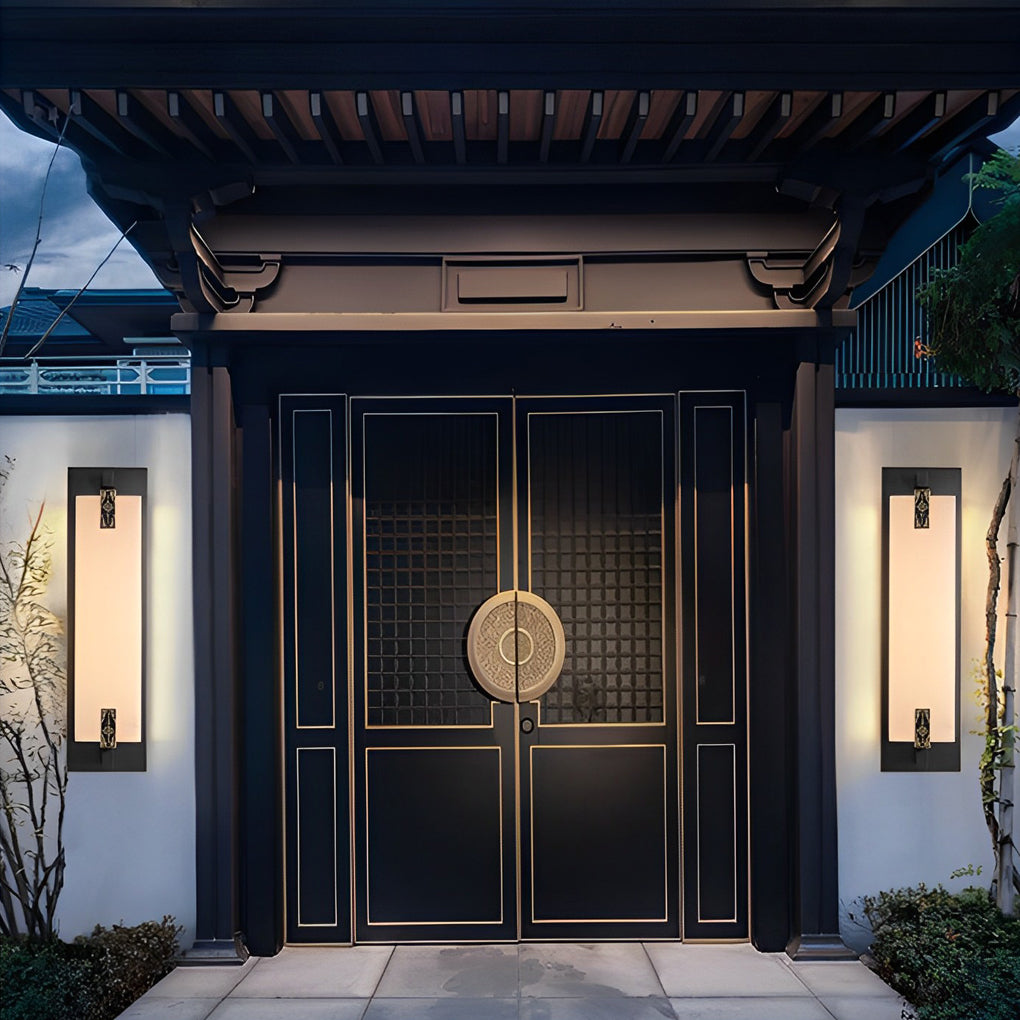 Outdoor Wasserdichte LED Kupfer Retro Außenwandleuchten Wandlampen Beleuchtung