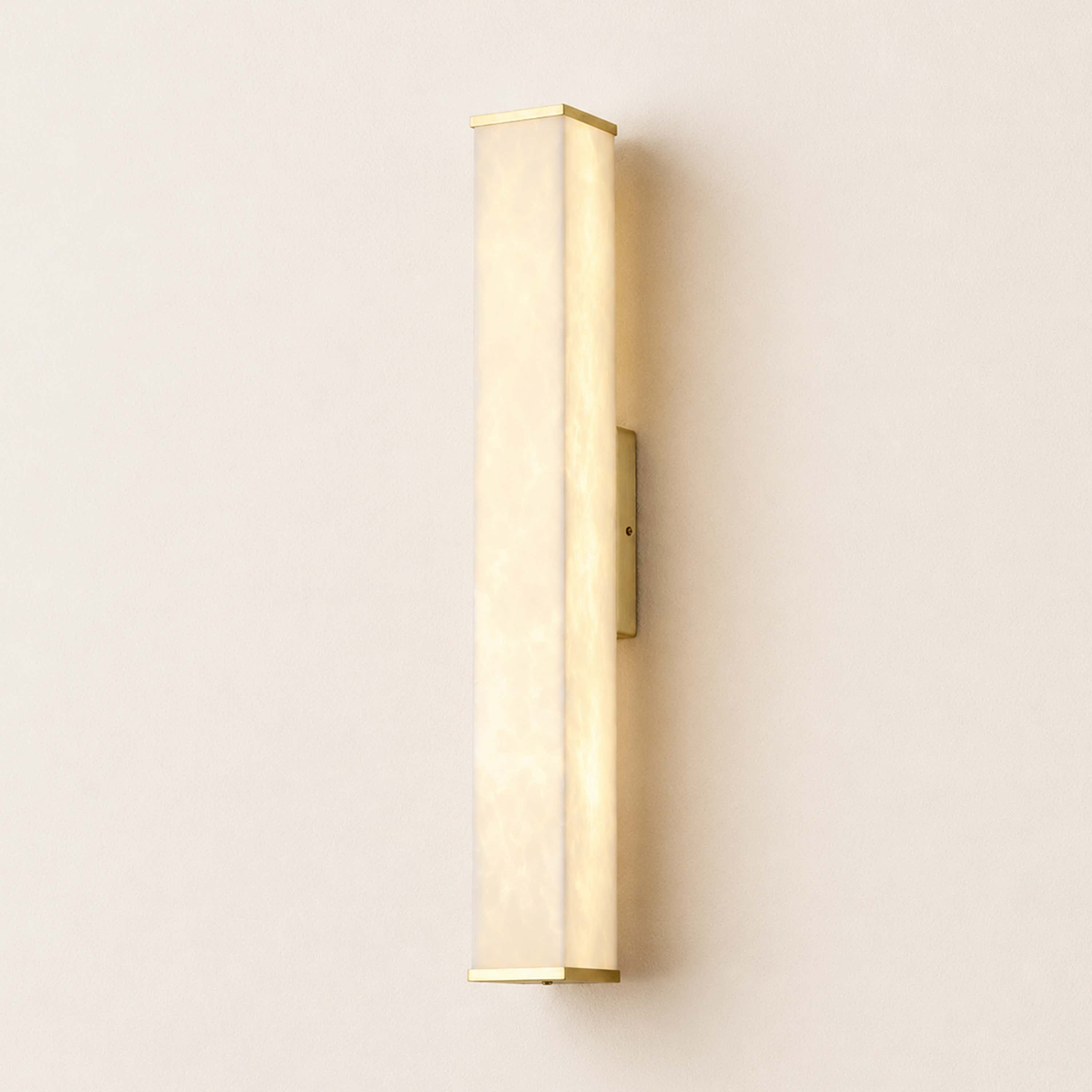 Valoria Alabaster Rectangular Wall Sconce