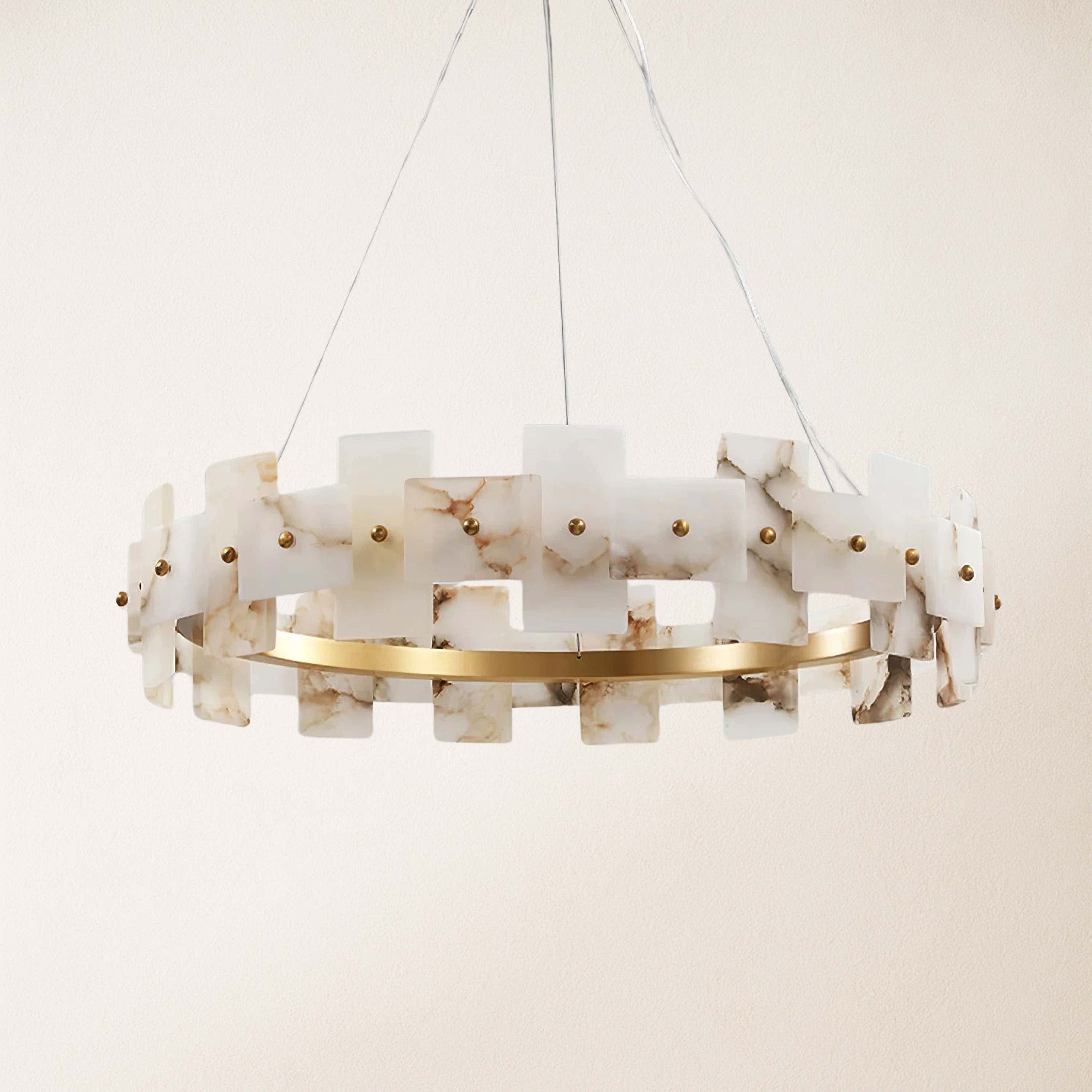 Calia Halo Alabaster Round Chandelier