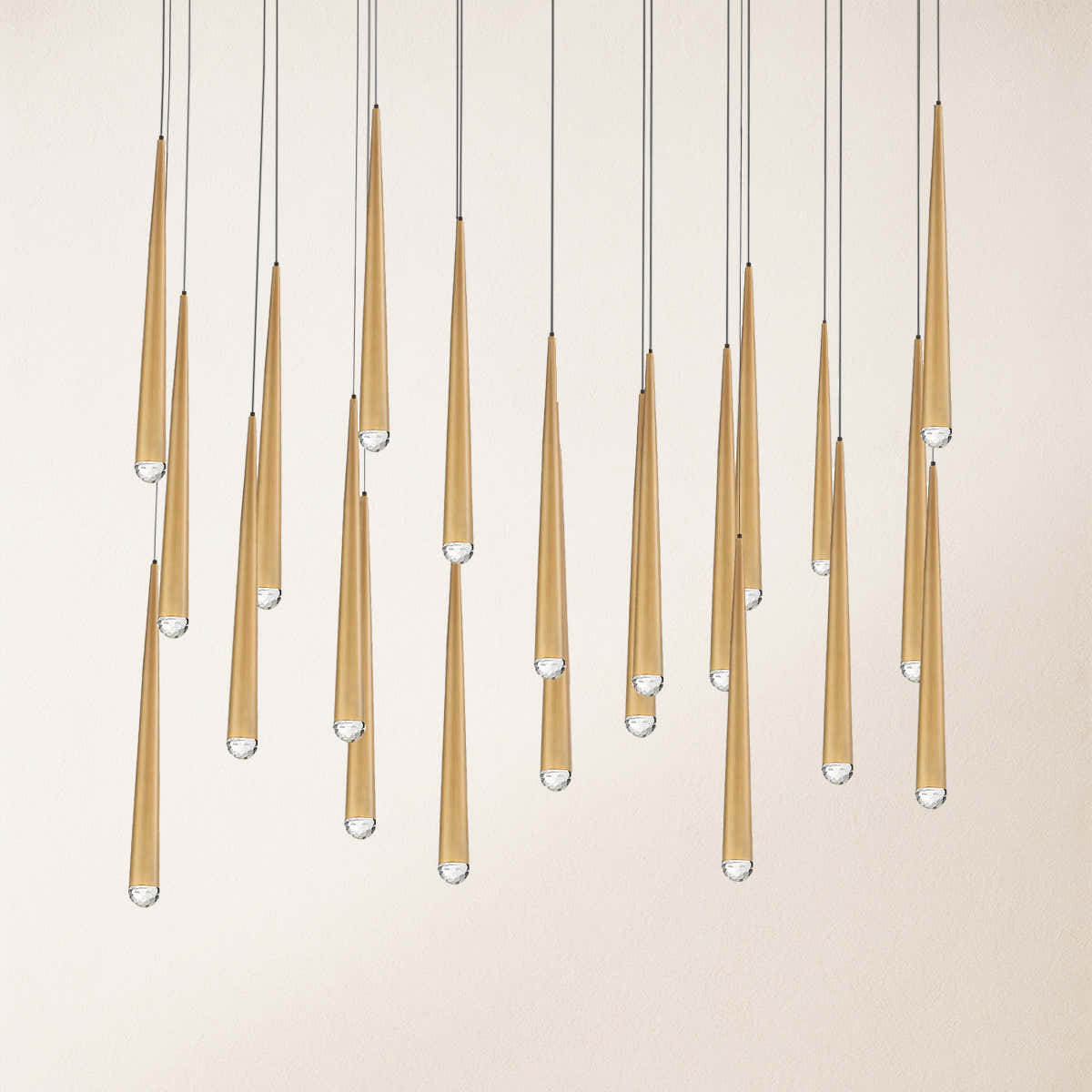 Anthropology Rectangle Crystal Pendant 54"W