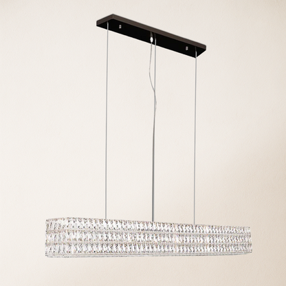 Mia Rectangular Crystal Chandelier 73"W