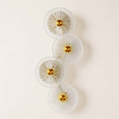 Auriotus Glass Lotus Leaf Wall Sconce