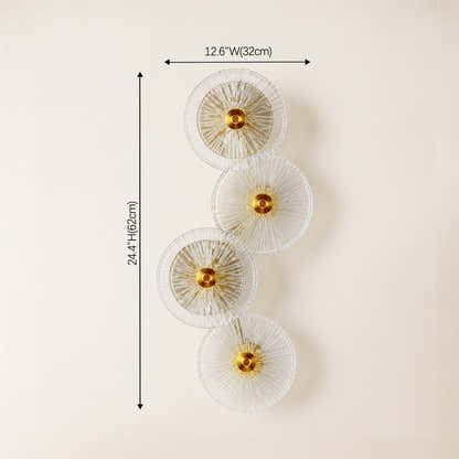 Auriotus Glass Lotus Leaf Wall Sconce