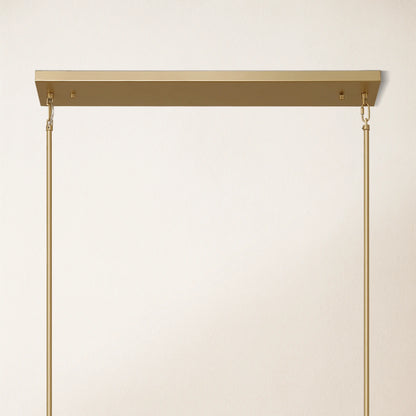 Cylora Glasröhren-Kronleuchter, rechteckig, 172,7 cm