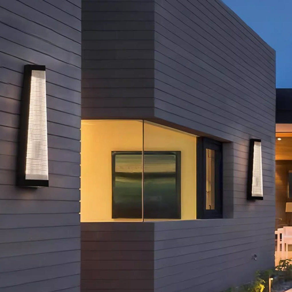 Gestreifte Acryl wasserdichte LED schwarz moderne Außenwandleuchten
