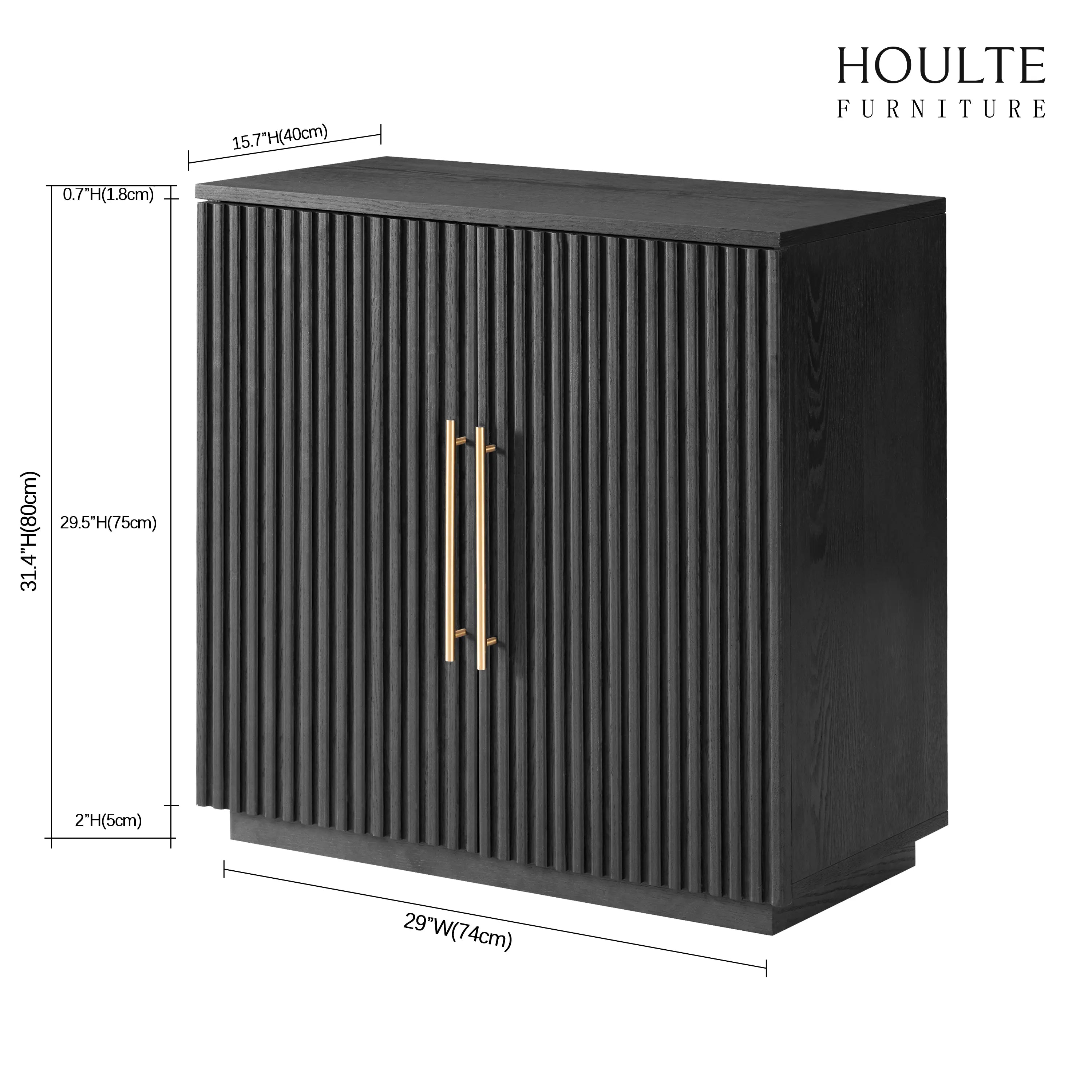 Holt 63″ Medienkonsole aus Eiche (2er-Set) 