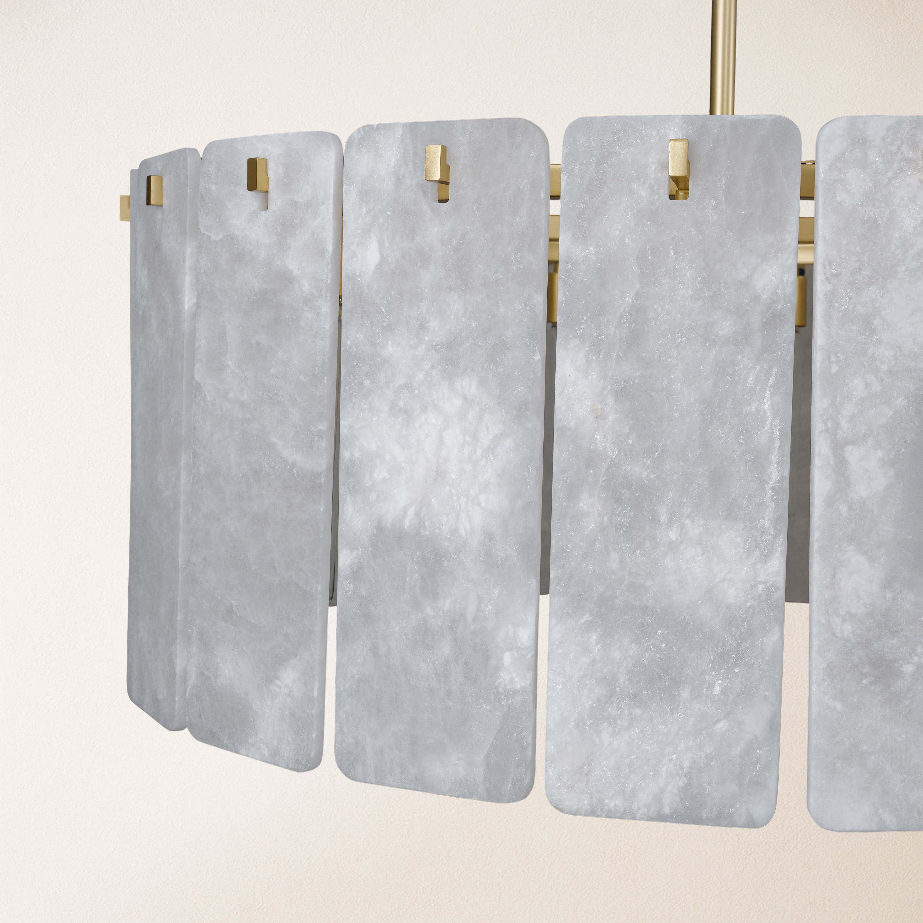 Lunara Alabaster Round Chandelier 36"W