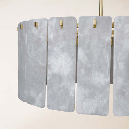 Lunara Alabaster Round Chandelier 36"W