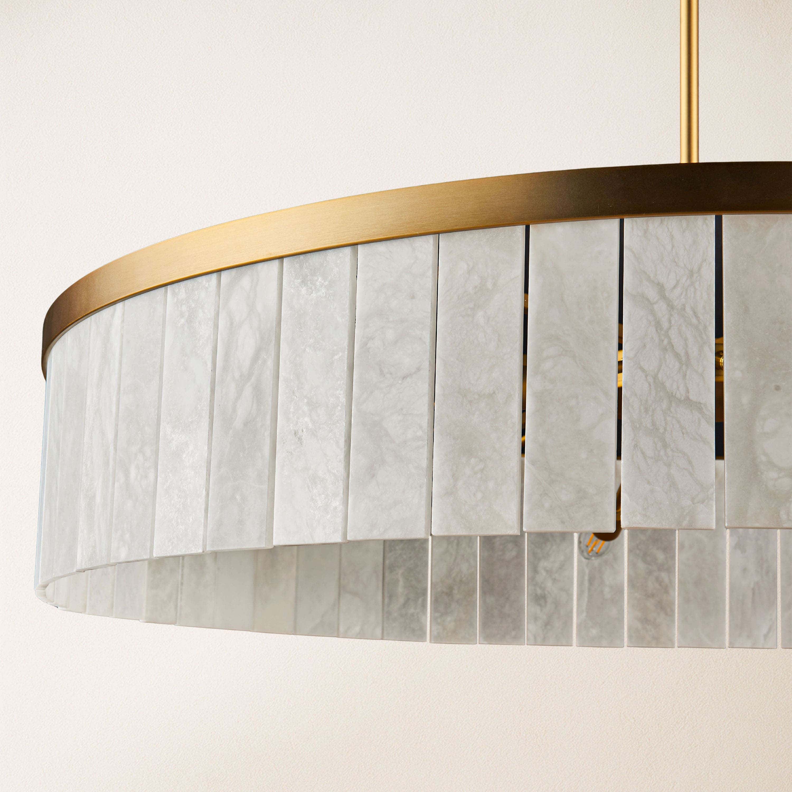 Solmare Alabaster Round Chandelier 41.3"D