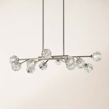 Parisian Crystal Linear Chandelier 48"L