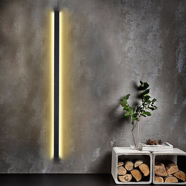 Lange lineare LED-wasserdichte schwarze minimalistische Außenwandleuchten Außenleuchten
