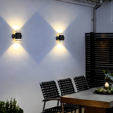 Round Up und Dawn Light LED wasserdichte schwarze Außenwandfluter