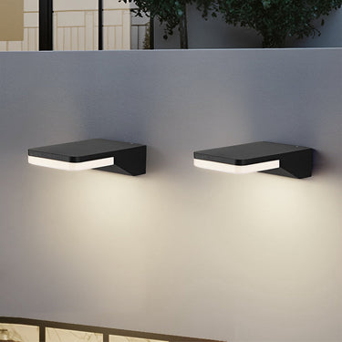 Rechteckige kreative LED wasserdichte schwarze moderne Außenwandleuchten Beleuchtung