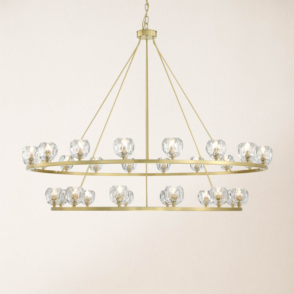 Aragon Tiered Crystal Round Chandelier 59"W