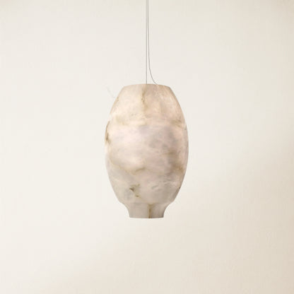Dadaly Alabaster Lantern Small Art Round Pendant 8"W