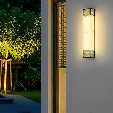 Rechteckige Harz LED wasserdichte Vintage Outdoor Wandleuchten Wandleuchte