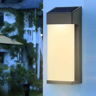 2 Pcs Rechteckige LED Licht-gesteuert Wasserdichte Outdoor Solar Leuchte Beleuchtung