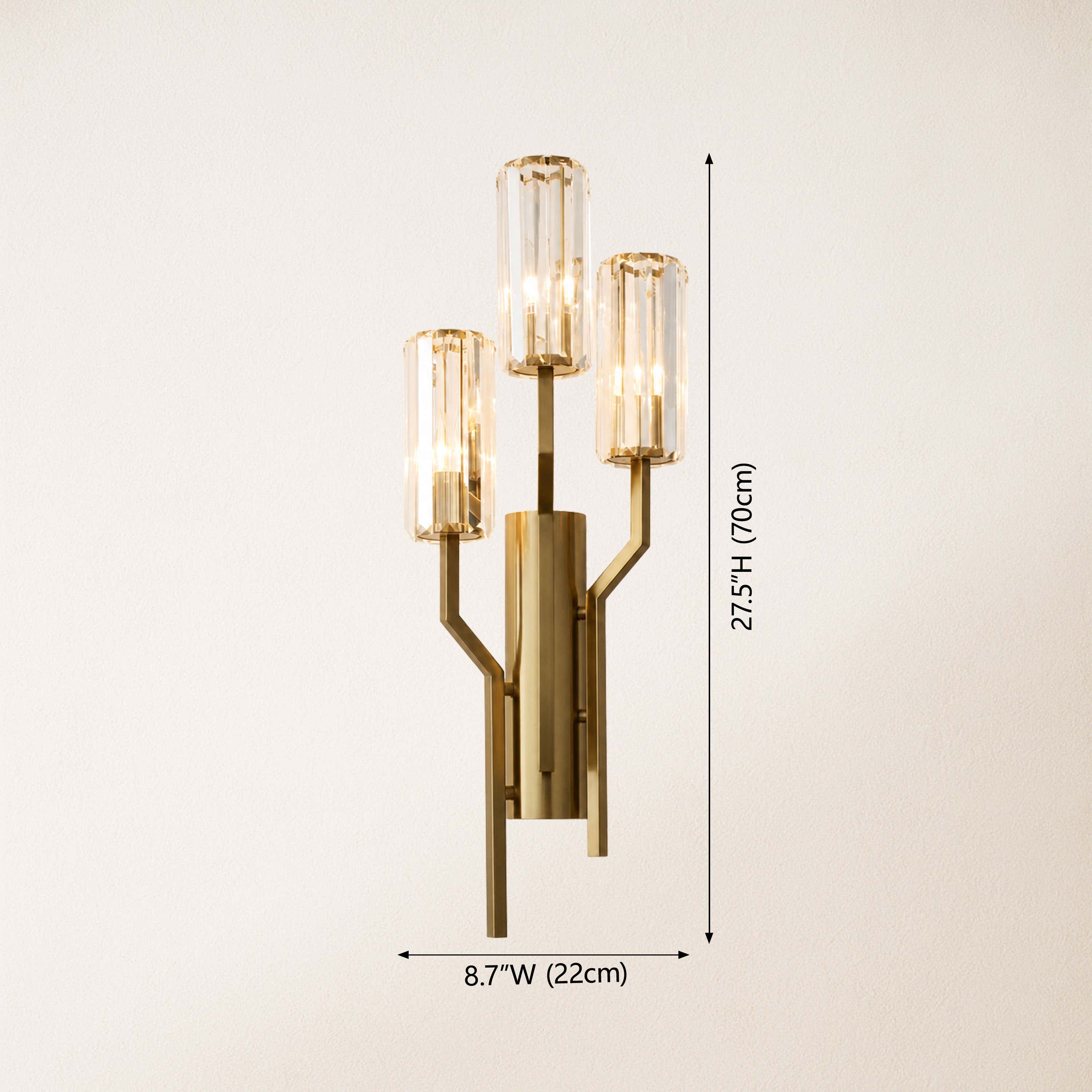 Zylia Crystal Cascading Wall Sconce