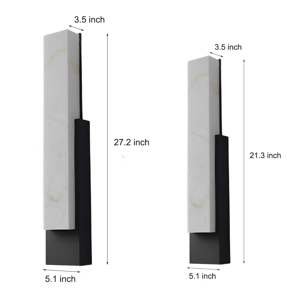 Obsidian Imitation Marble Shade Outdoor Wall Light