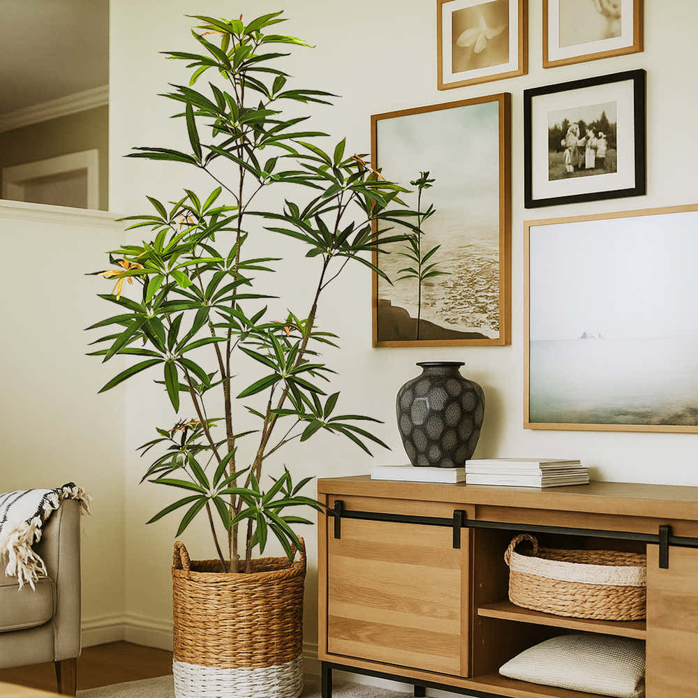 Faux Australian Umbrella Tree 71"H