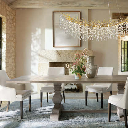 Frostleaf Crystal Cascade Tree Branch Linear Chandelier 72"W