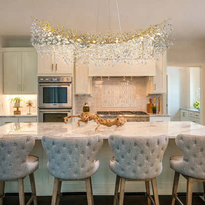 Frostleaf Crystal Cascade Tree Branch Linear Chandelier 72"W